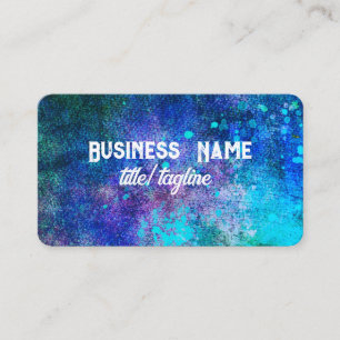 Carte De Visite abstraite couleur brune violet turquoise moderne