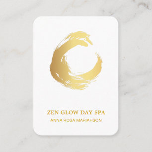 Carte De Visite *~* Abstraite médaille Zen de pinceau d'or Reiki 