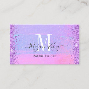 Carte De Visite Abstraite tendance Purple Ombre Aquarelle