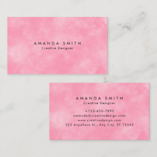 Carte De Visite Abstraits nuages Pastel Pink Sky Personnalisés