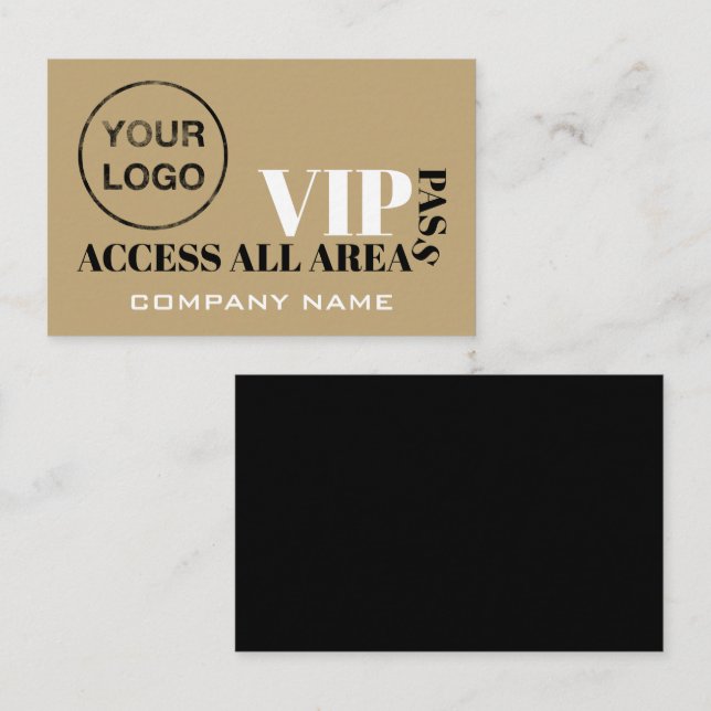 Carte De Visite Accéder à toutes les zones Conception du logo, car (Devant / Derrière)