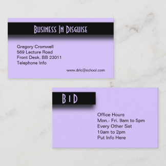Carte De Visite Accent pourpre