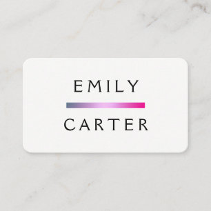 Carte De Visite Accentuation simple à barre chic