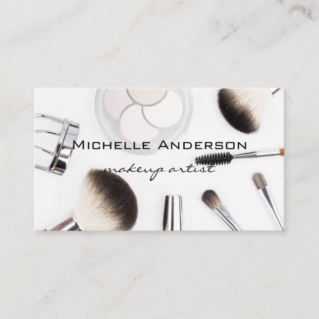 Carte De Visite Accessoires de maquillage de brosses | Cosmétiques (Devant)