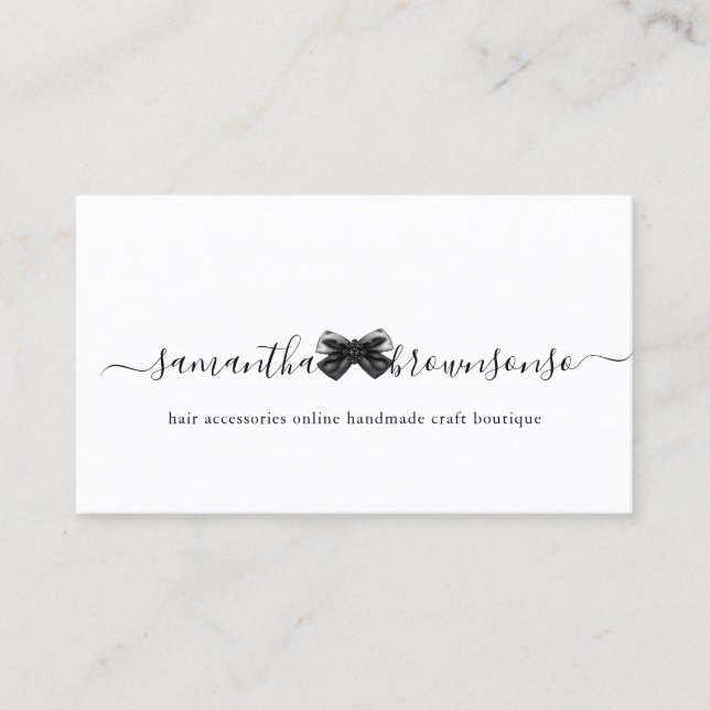 Carte De Visite Accessoires pour cheveux en ligne boutique artisan (Devant)