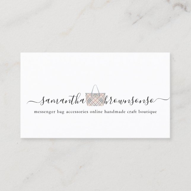 Carte De Visite Accessoires sacs messenger en ligne fait main (Devant)
