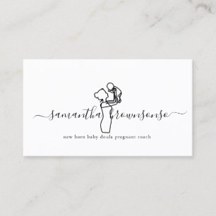 Carte De Visite Accompagnante de naissance bébé nouveau-né coach p
