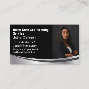 Carte De Visite Accompagnateur senior avec photo et logo personnal