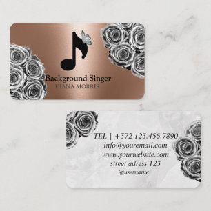 Carte De Visite Accompanist Directeur de bande Chanteur Arrière - 