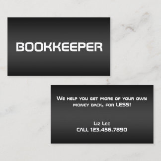 Carte De Visite Accountant Bookkeeper