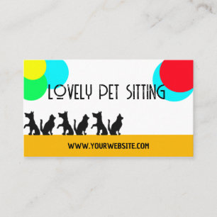 Carte De Visite Accueil Animaux domestiques assis Lovely Happy Cha