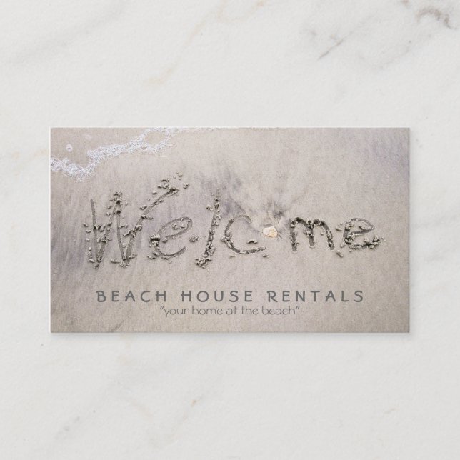 Carte De Visite Accueil de Chambre de plage (PIC supplémentaire) (Devant)