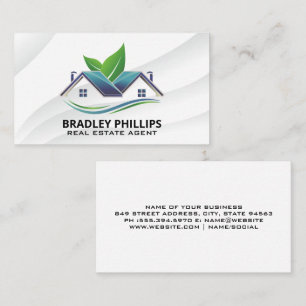 Carte De Visite Accueil Eco Logo des biens immobiliers