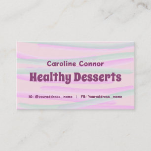 Carte De Visite Accueil Fabriqué Sain Desserts & Gâteaux Aquarelle