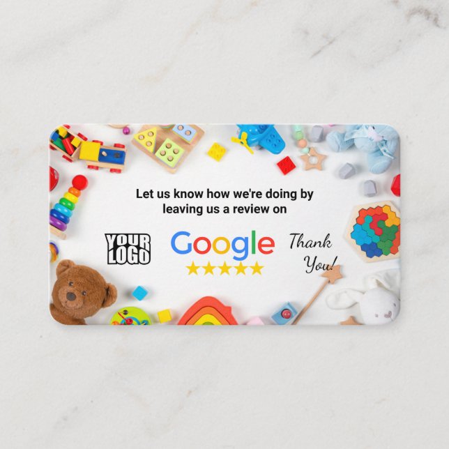 Carte De Visite Accueil Garderie Google Réviser le Modèle avec QR  (Devant)