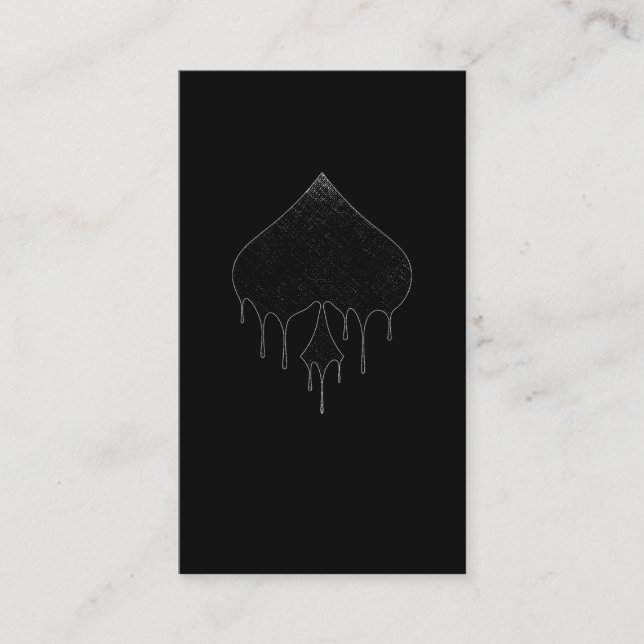 Carte De Visite Ace of Spades Casino Poker Card Jouer (Devant)