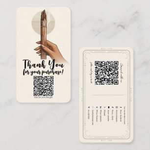 Carte De Visite Achat Cadeau Palo Santo QR Réseaux Sociaux Connexi