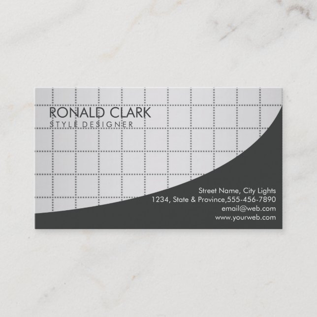 Carte De Visite Acier en métal argent noir professionnel moderne (Devant)