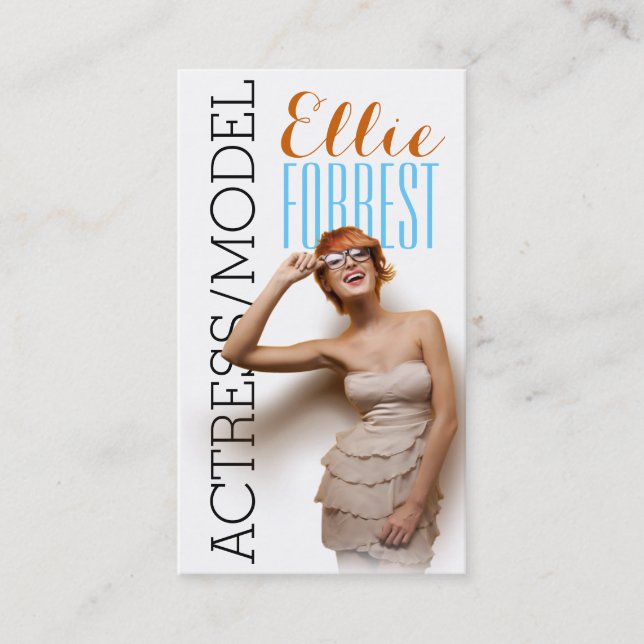 Carte De Visite Acteur Modèle Capture d'écran du cinéma (Devant)