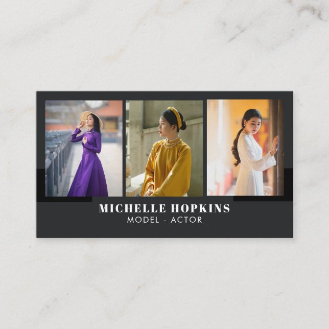 Carte De Visite Acteur moderne, Modèle, Chanteur & Danseuse agence (Devant)