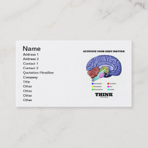 Carte De Visite Activez votre réflexion sur la matière grise (anat