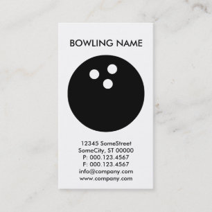 Carte De Visite activité de bowling sur mesure