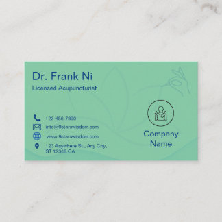 Carte De Visite Acupuncture Business Card  TCM Business card