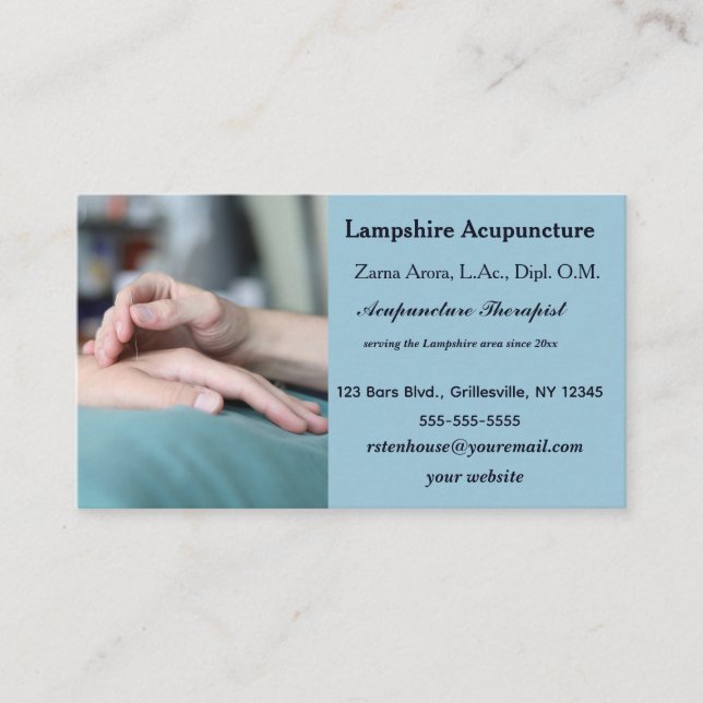 Carte De Visite Acupuncture modifiable (Devant)