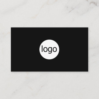 Carte De Visite Add your custom logo circle professional black