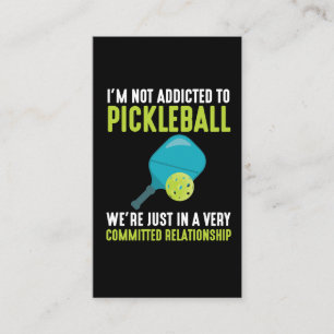Carte De Visite Addicité Au Humour Sportif Du Joueur De Pickleball