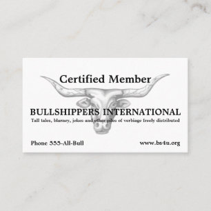 Carte De Visite adhésion à Bullshippers International