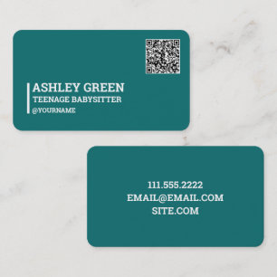 Carte De Visite 🤸 🏼 ‍ Ado Babsitting personnalisé QR ♂️