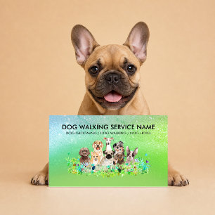 Carte De Visite Adoption de chiens dans un refuge pour animaux