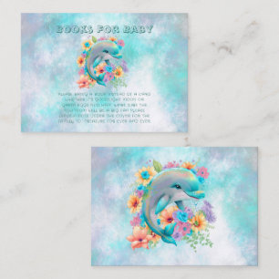 Carte De Visite Adorable Dolphin et Florals Livre pour bébé