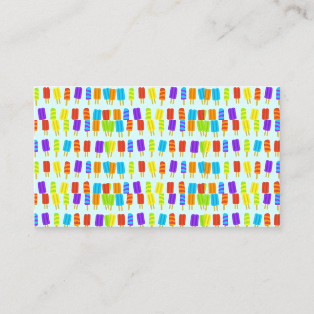Carte De Visite adorable popsicles d'été glecream kawaii le (Devant)