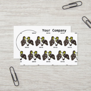 Carte De Visite adorable Twin Baby Duckling Huddling Cartoon