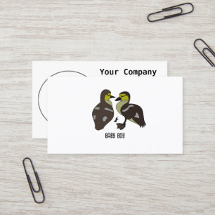 Carte De Visite adorable Twin Baby Duckling Huddling Cartoon