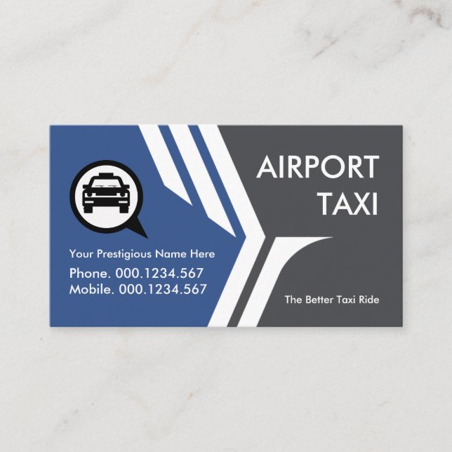 Carte De Visite Aéroport de Flying Wings Taxi Transport (Devant)