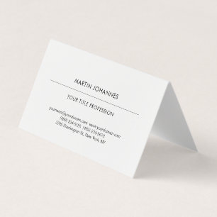 Carte De Visite Aesthetic simple professionnel noir et blanc moder
