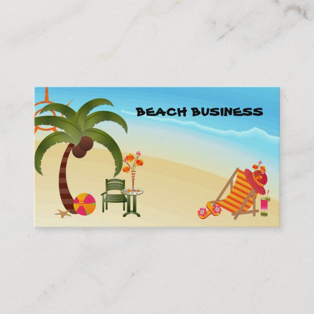 Carte de visite Affaire-Personnel tropical (Devant)