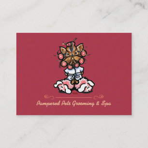 Carte De Visite Affaires Creamsicile de Groomer de chien de spa