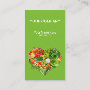 Carte De Visite Affaires de coeur de fruits et légumes