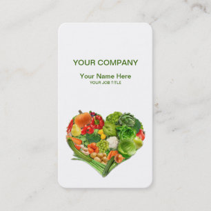 Carte De Visite Affaires de coeur de fruits et légumes