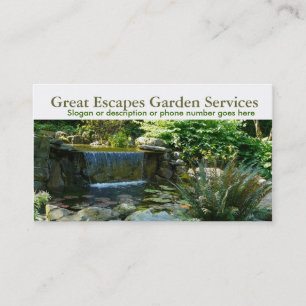 Carte De Visite Affaires de jardinage de paysagiste de l'eau de