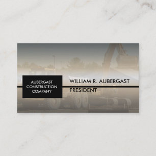 Carte De Visite Affaires de transport d'entreprise de construction