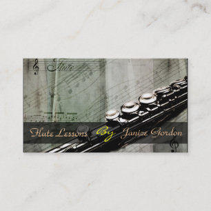 Carte De Visite Affaires d'instructeur de musique d'instrument de