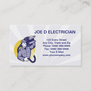 Carte De Visite affaires électriques de travailleur de monteur de