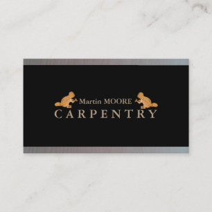 Carte De Visite Affaires en bois de menuiserie de charpentier