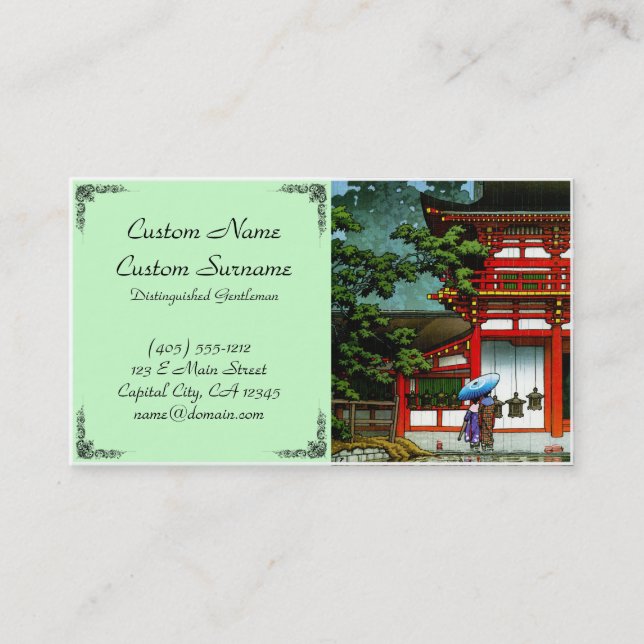Carte De Visite Affaires fraîches de Nara Kawase de tombeau de (Devant)