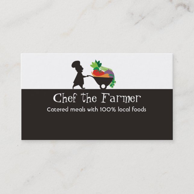 Carte De Visite affaires géantes de légumes de chef d'homme de (Devant)